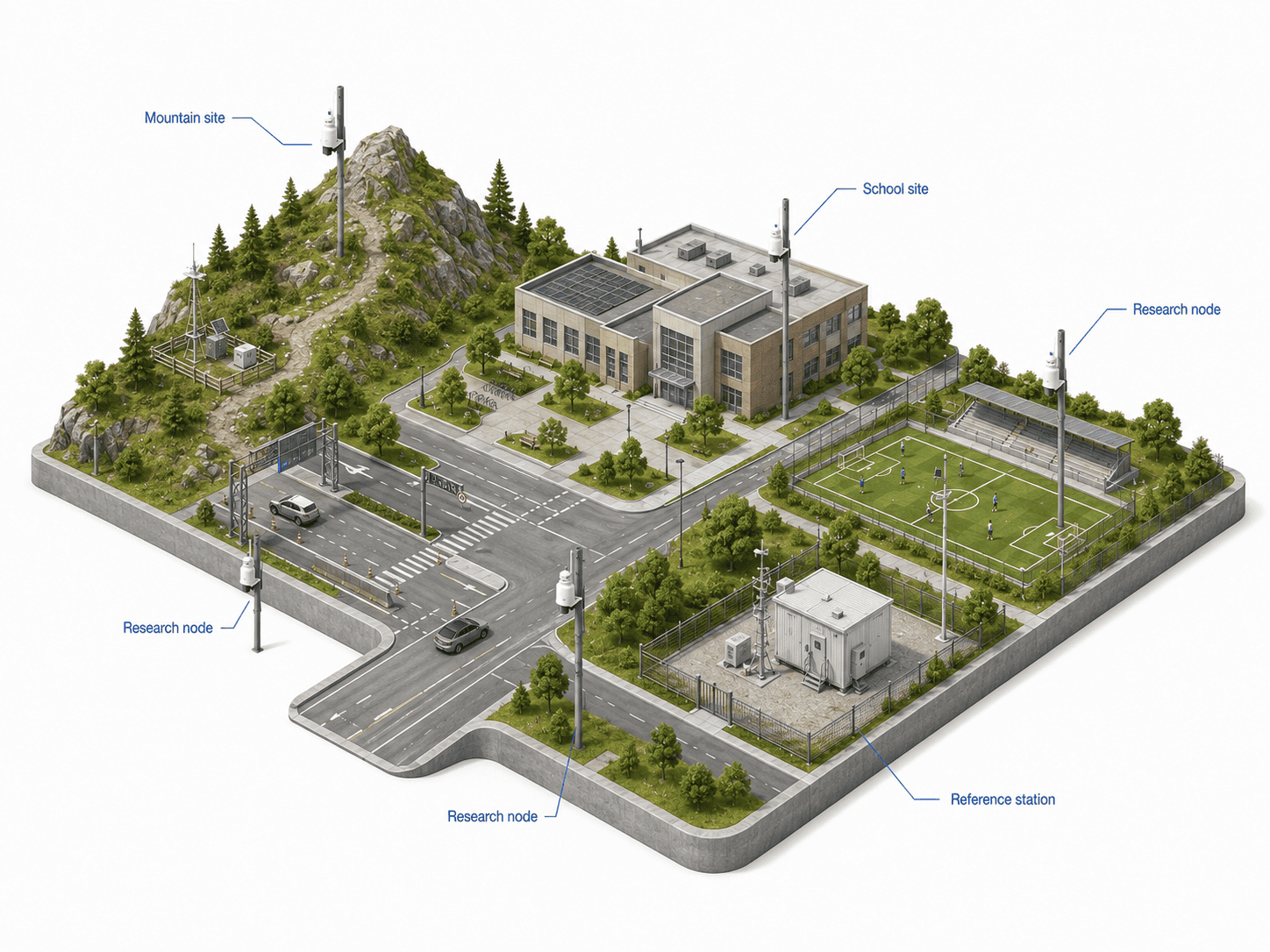 Aernode distributed monitoring network for environmental research projects