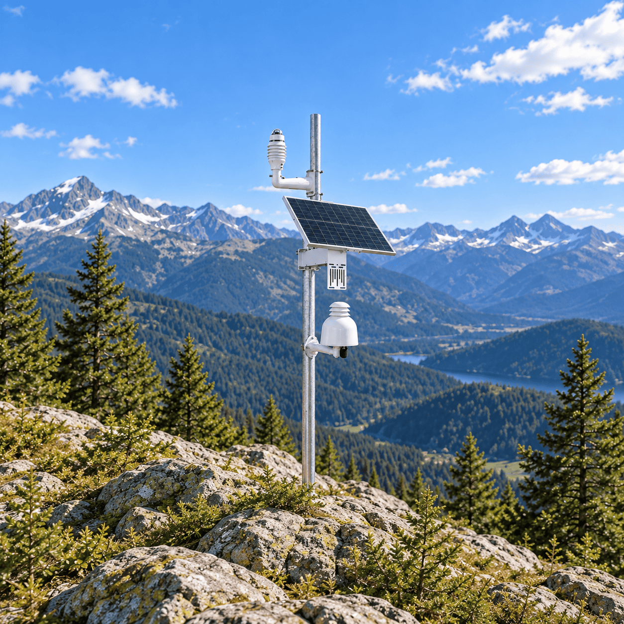 Aernode environmental monitoring hardware installed in the field